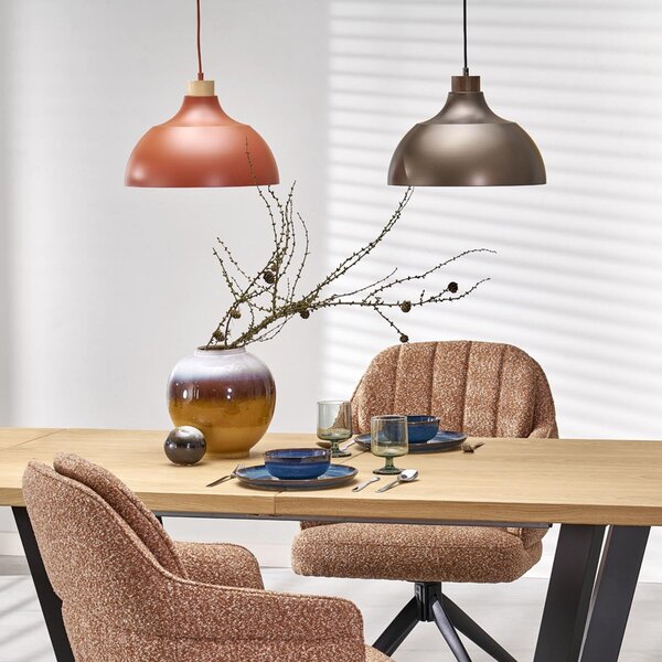 TK Lighting Hnědý závěsný lustr Cap pro žárovku E27 TK6926