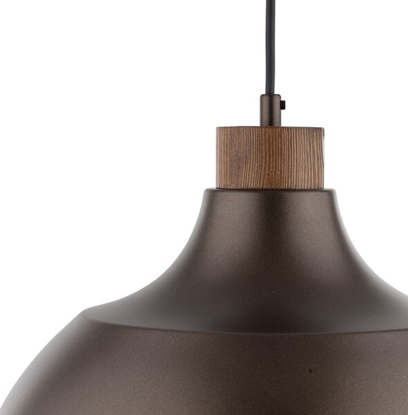 TK Lighting Hnědý závěsný lustr Cap pro žárovku E27 TK6926