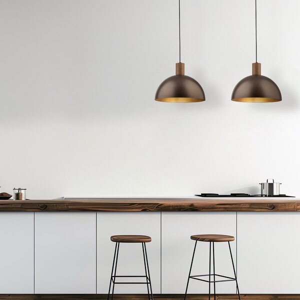 TK Lighting Hnědý závěsný lustr Oslo pro žárovku E27 TK4508