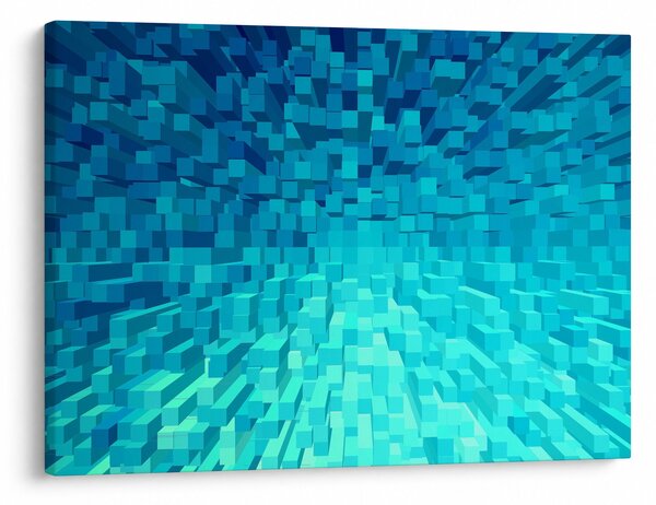 Obraz - abstraktní kostky (70x50 cm)