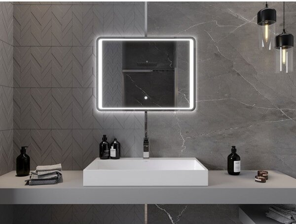 Mexen Zusa osvětlené koupelnové zrcadlo 80 x 60 cm, LED 6000K, anti-pára - 9808-080-060-611-00