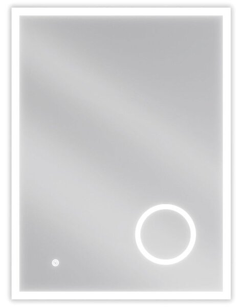 Mexen Kala podsvícené koupelnové zrcadlo s kosmetickým zrcátkem 60 x 80 cm, LED 6000K, antikondenzace - 9820-060-080-611-00