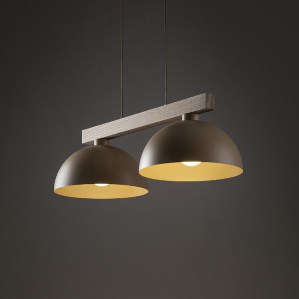 TK Lighting Béžový závěsný lustr Oslo pro žárovku 2x E27 TK11011