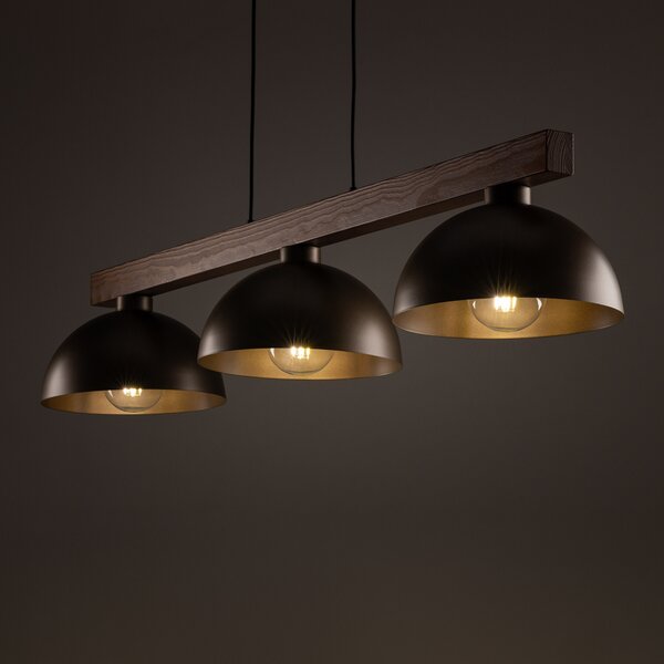 TK Lighting Hnědý závěsný lustr Oslo pro žárovku 3x E27 TK6299