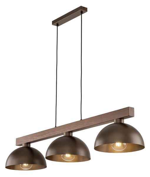 TK Lighting Hnědý závěsný lustr Oslo pro žárovku 3x E27 TK6299