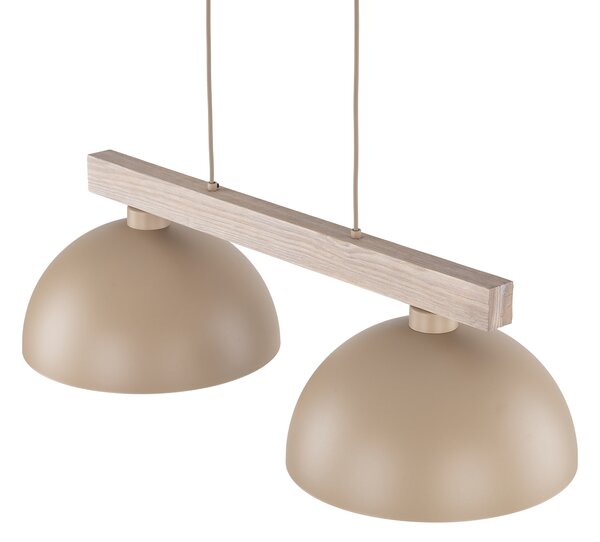 TK Lighting Béžový závěsný lustr Oslo pro žárovku 2x E27 TK11011