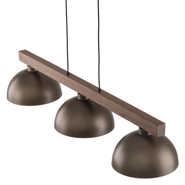 TK Lighting Hnědý závěsný lustr Oslo pro žárovku 3x E27 TK6299