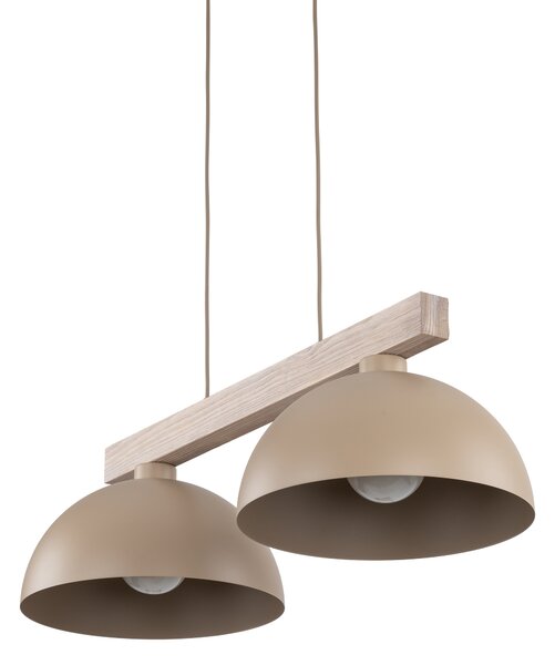 TK Lighting Béžový závěsný lustr Oslo pro žárovku 2x E27 TK11011