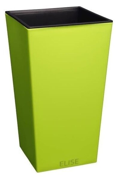 Lesklý hráškově zelený květináč vhodný i do exteriéru Gardenico Elise, výška 26 cm