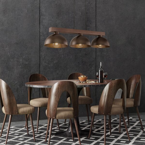 TK Lighting Hnědý závěsný lustr Oslo pro žárovku 3x E27 TK6299