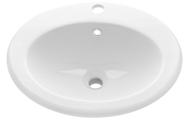 Invena Nikea umyvadlo 49.5x45.5 cm oválné zápustný bílá CE-53-001