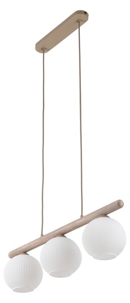 TK Lighting Závěsný lustr Virlo s dekorem dřeva pro žárovku 3x E14 TK11079
