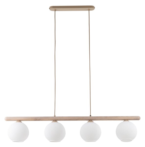 TK Lighting Závěsný lustr Virlo s dekorem dřeva pro žárovku 4x E14 TK11080
