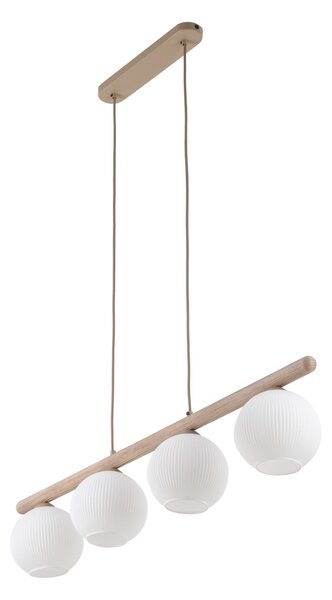 TK Lighting Závěsný lustr Virlo s dekorem dřeva pro žárovku 4x E14 TK11080