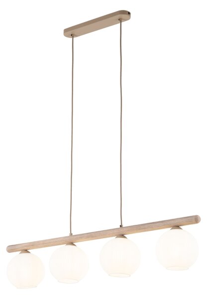 TK Lighting Závěsný lustr Virlo s dekorem dřeva pro žárovku 4x E14 TK11080