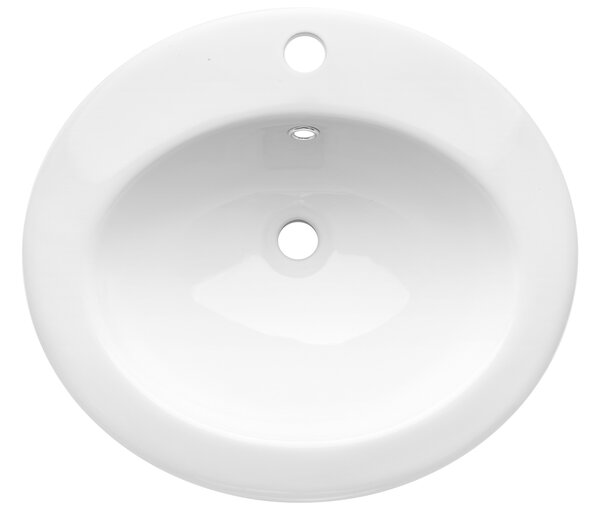 Invena Nikea umyvadlo 49.5x45.5 cm oválné zápustný bílá CE-53-001
