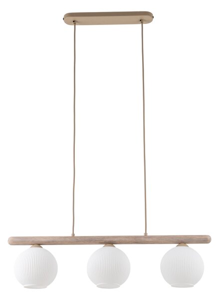 TK Lighting Závěsný lustr Virlo s dekorem dřeva pro žárovku 3x E14 TK11079