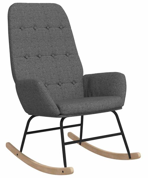 Houpací křeslo světle šedé textil 341253
