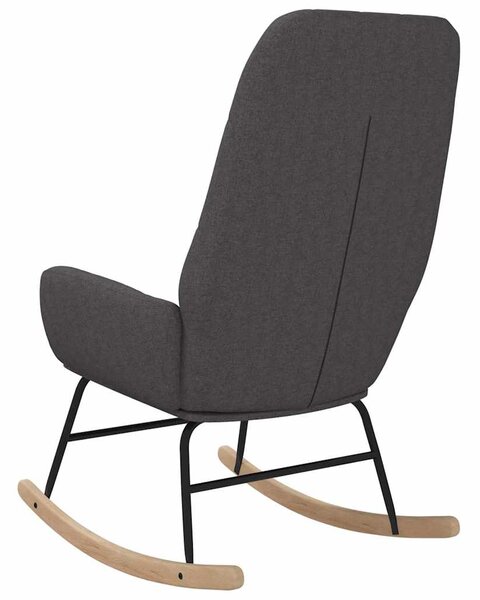Houpací křeslo světle šedé textil 341253