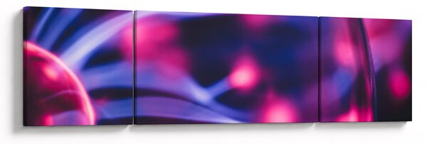 Abstraktní fialový obraz (170x50 cm)