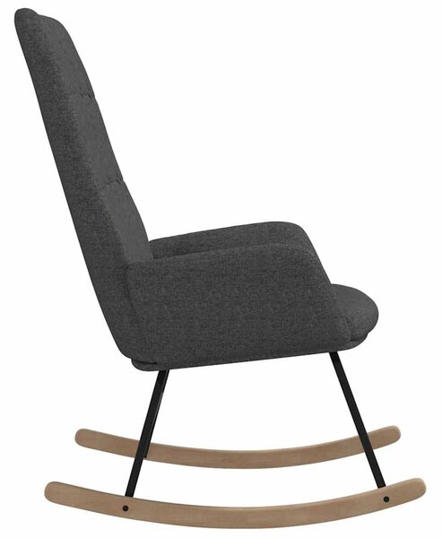 Houpací křeslo světle šedé textil 341253