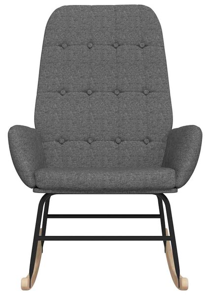 Houpací křeslo světle šedé textil 341253