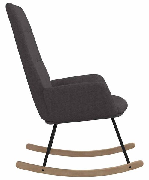 Houpací křeslo tmavě šedé textil 341254