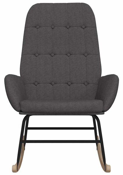 Houpací křeslo tmavě šedé textil 341254
