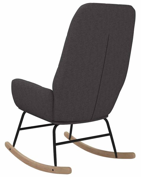 Houpací křeslo tmavě šedé textil 341254