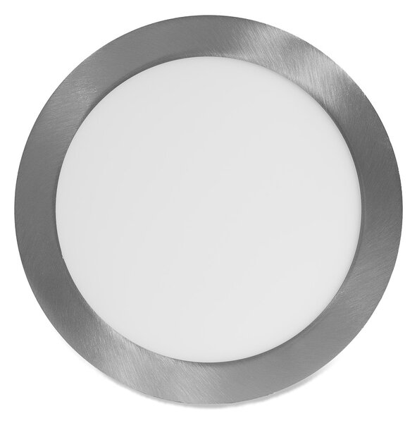 Ecolite Stříbrný vestavný LED panel kulatý 225mm 18W Barva světla: Teplá bílá LED-WSL-18W/27/CHR