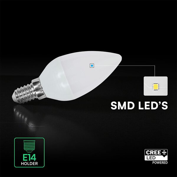 LED Solution LED žárovka svíčka 4,5W E14 Barva světla: Denní bílá 21425816