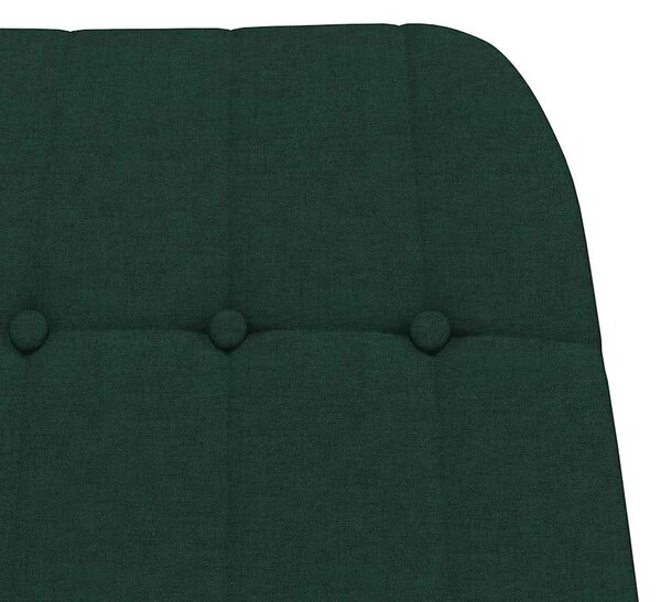 Houpací křeslo tmavě zelené textil 341258