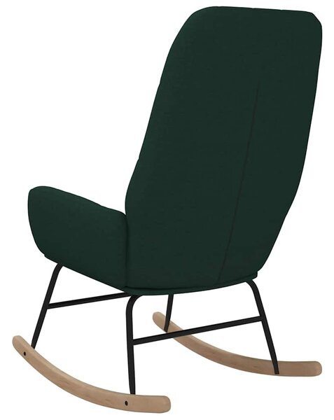 Houpací křeslo tmavě zelené textil 341258