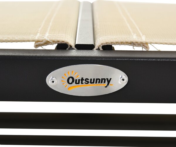 Outsunny 2-místná houpací lavička se houpacím mechanismem, zahradní houpačka z kovu, nosnost až 200 kg, zahradní nábytek pro zahradu, terasu, 120 x 70