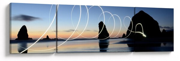 Obraz - pláž při západu (170x50 cm)