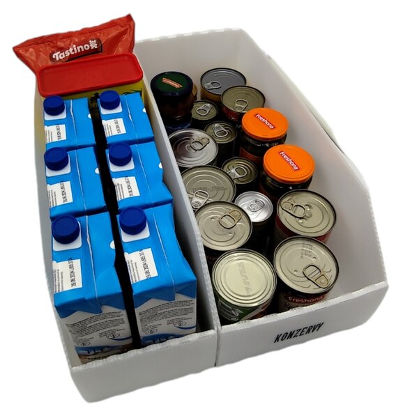 Usporadejto.cz Úložný box, plastový 20x50x16cm - do spíže i do skříně KARTONPLAST - BÍLÝ