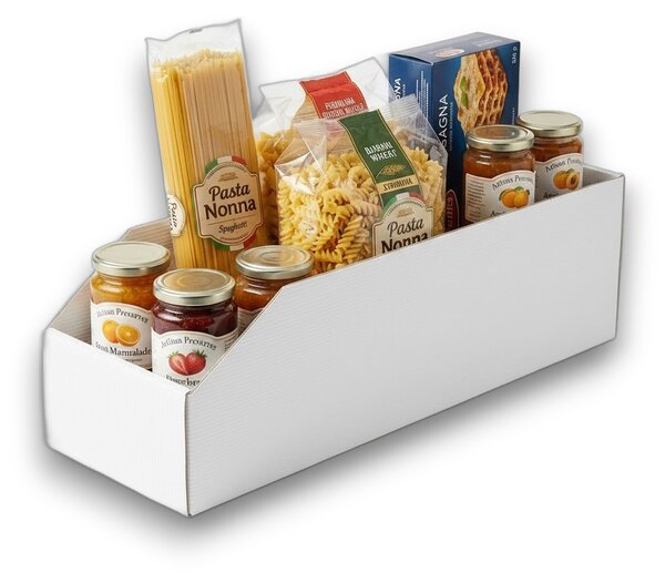 Usporadejto.cz Úložný box, plastový 15x50x16cm - do spíže i do skříně KARTONPLAST - BÍLÝ
