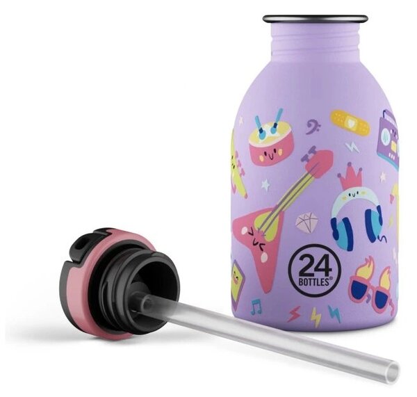 Nerezová dětská láhev Music Friends 250ml 24 Bottles