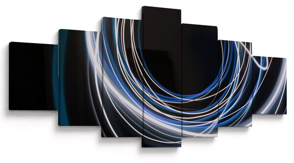 Obraz modrých linek (210x100 cm)