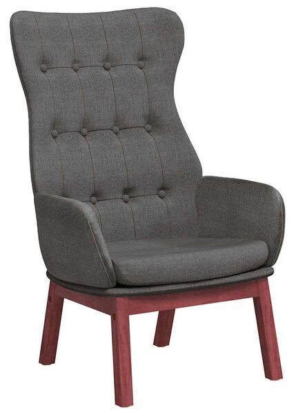 Relaxační židle tmavě šedá textil 341269
