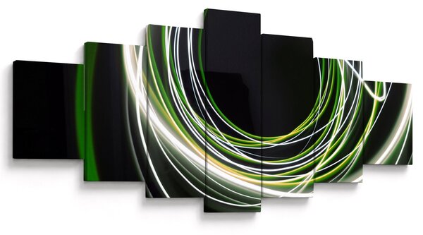 Obraz zelených čar (210x100 cm)