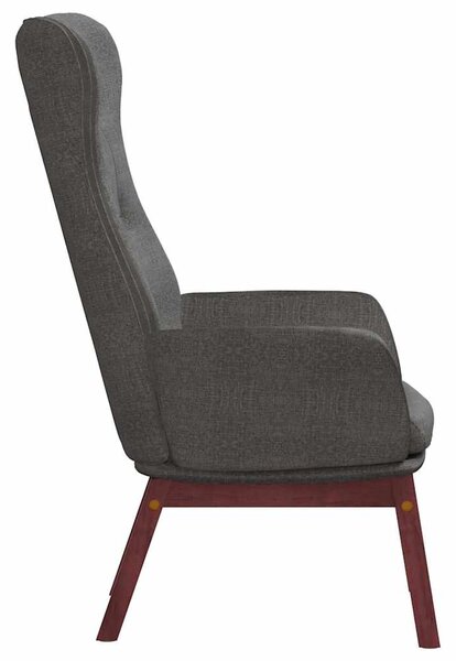 Relaxační židle tmavě šedá textil 341269