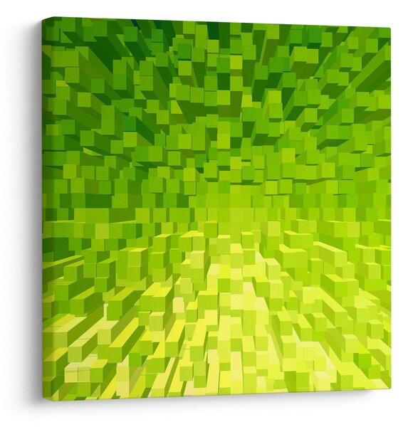 Obraz žlutozelených kostiček (30x30 cm)