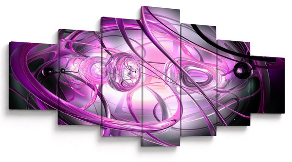 Obraz krásné fialové abstrakce (210x100 cm)