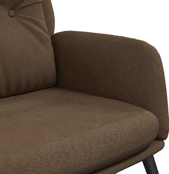 Relaxační křeslo hnědé umělá semišová kůže 341279