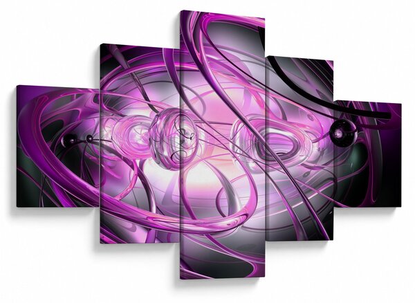 Obraz krásné fialové abstrakce (125x70 cm)