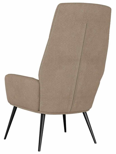 Relaxační křeslo taupe umělá broušená kůže 341280