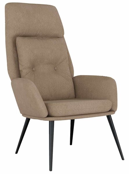 Relaxační křeslo taupe umělá broušená kůže 341280