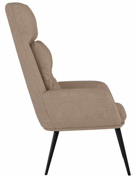 Relaxační křeslo taupe umělá broušená kůže 341280