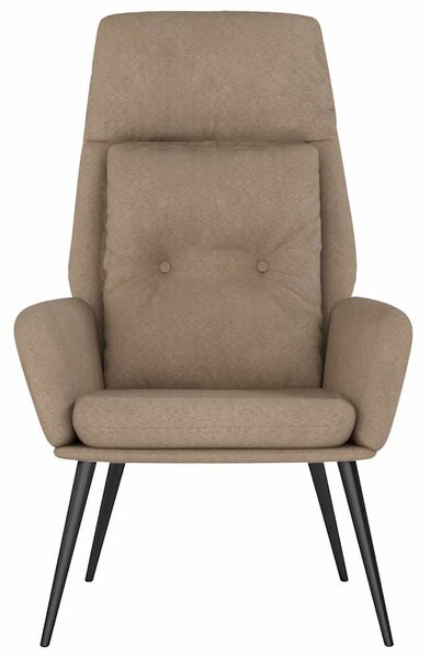 Relaxační křeslo taupe umělá broušená kůže 341280